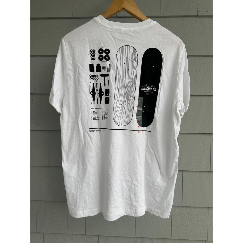 Old Navy Mens M Skateboard Graphic T Shirt NWT Street Skate White Skate Tee